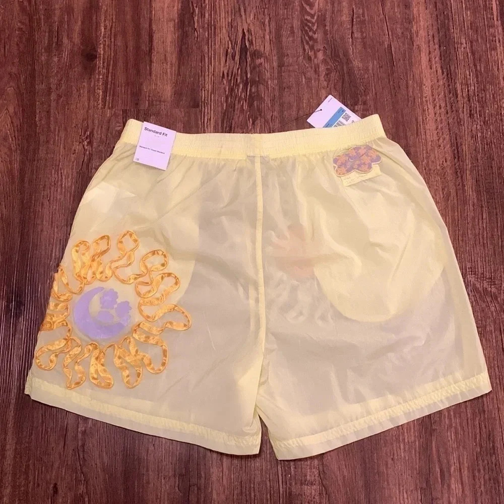 Nike Embroidered Shorts Yellow Women’s Size M NWT - Picture 8 of 13